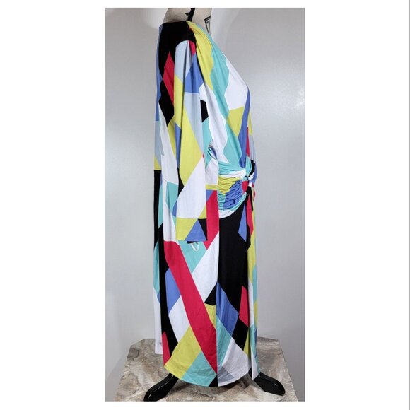 Tahari Arthur S. Levine Multi-Color Geometric Print Dress, Womens Size 18W - Picture 5 of 8